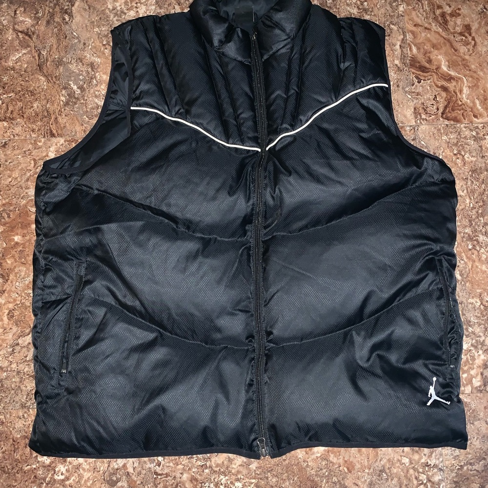 Men's Black Quilted Vest with Logo